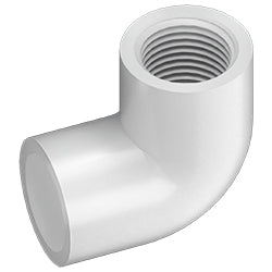 1/2" 90° Female Threaded Elbow PVC