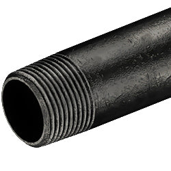 1" x 9" Long Nipple Black Steel