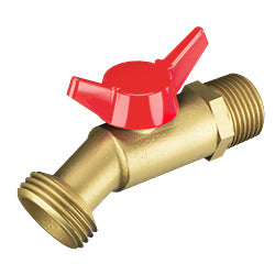 1/2" NPT to 3/4" GHT Garden Hose Valve