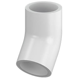 1-1/4" 45° Elbow Slip PVC