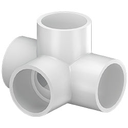 1-1/2" 4-Way Outlet Slip PVC