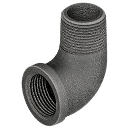 1/2" 90° Male to Female Elbow Black Steel